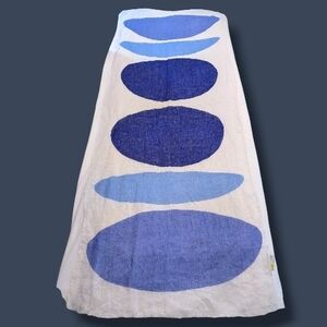 See Design 100% Linen "Dream Blues" Mid Century Mod Polka Dot Design